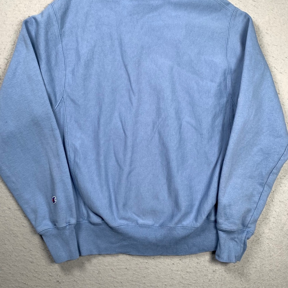 Champion Reverse Weave Hoodie Mens Medium Blue Pullover Sweatshirt - Picture 12 of 14